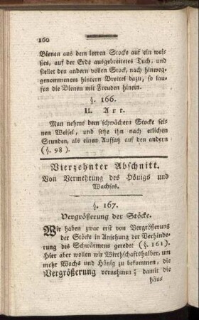 Vierzehnter Abschnitt. Von Vermehrung des Königs und Wachses. §. 167 - 177.