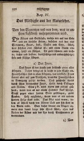 Kap. IV. Das Nöthigste aus der Naturlehre