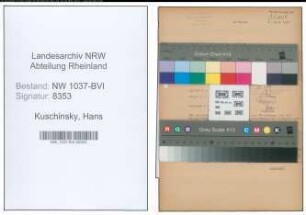 Entnazifizierung Hans Kuschinsky , geb. 13.01.1903 (Spediteur)