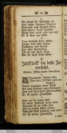 7. Jesus die beste Zuversicht.