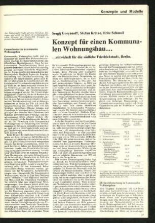 Konzept für einen Kommunalen Wohnungsbau ...