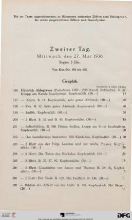 Zweiter Tag: Mittwoch, den 27. Mai 1936, Beginn 3 Uhr
