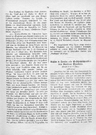 Achim v. Arnim als Geschichtsschreiber des Berliner Theaters