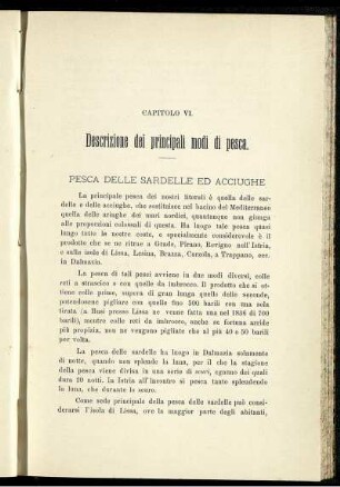 Capitolo VI. Descrione dei principali modi di pesca.