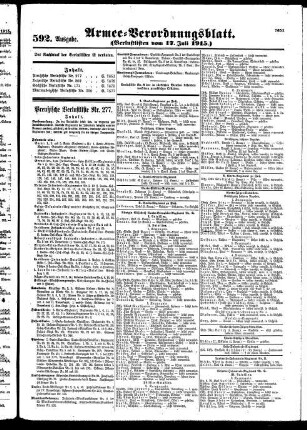 592. Ausgabe. Samstag, 17. Juli 1915