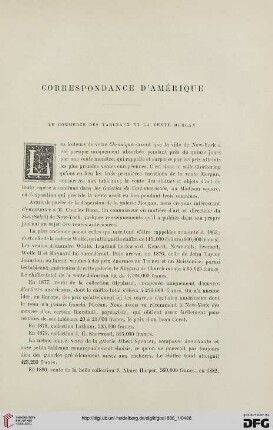 2. Pér. 33.1886: Le commerce des tableaux et la vente Morgan : correspondance d'Amérique