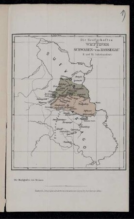 Die Grafschaften der Wettiner im Schwaben- und Hassegau. X. und XI. Jahrhundert.
