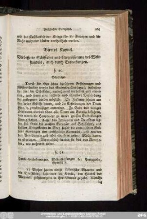 Viertes Kapitel. Verbesserte Schiffahrt und Vergrösserung des Welthandels, auch durch Entdeckungen.