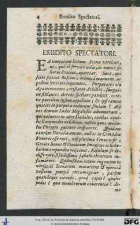 Erudito Spectatori.