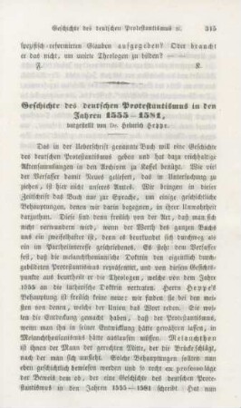 315-352 Geschichte des deutschen Protestantismus in den Jahren 1555-1581