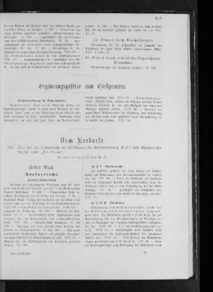Ergänzungsgesetze zum Civilprocess.
