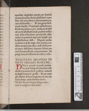 Tractato de septe peccati mortali [Sieben Todsünden]