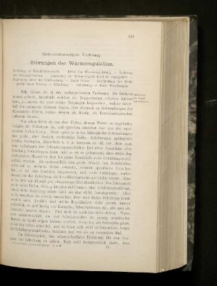 Siebenundzwanzigste Vorlesung. Störungen der Wärmeregulation