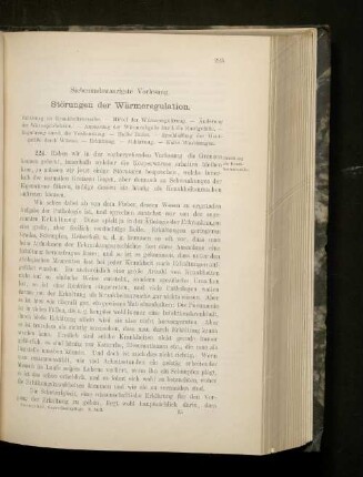 Siebenundzwanzigste Vorlesung. Störungen der Wärmeregulation