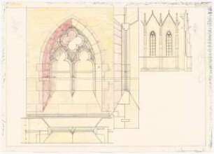 Studienarbeiten: Fenster und Fassadendetail einer gotischen Kirche