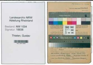 Entnazifizierung Gustav Thielen , geb. 23.12.1885 (Mechaniker)