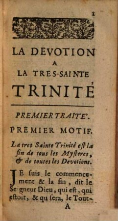 La devotion à la tres sainte trinité