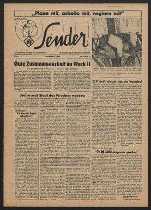 Betriebszeitung 'WF-Sender', Nr.41/1958 (7. November 1958)