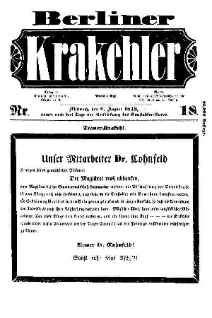 No 18.: No 18, 09.August 1848