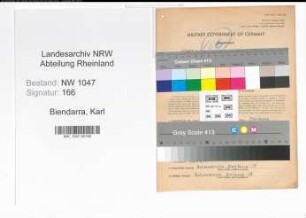 Entnazifizierung Karl Biendarra , geb. 13.09.1902 (Maurer)