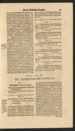 Sectio II. De Subditorum Officio.