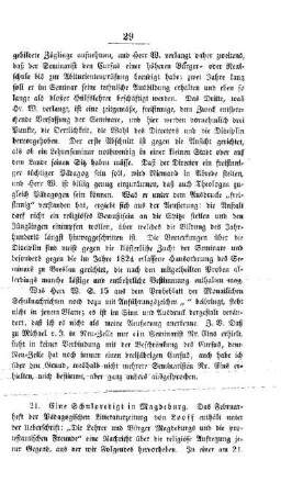 Eine Schulpredigt in Magdeburg