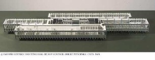 Thyssen-Hochhaus (Dreischeibenhaus) - Modell eines Gebäudeteiles (Grundriß), Schnittmodell