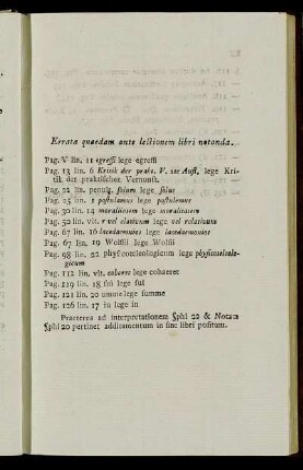 Errata quaedam ante lectionem libri notanda.