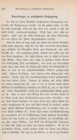 322-326 Bemerkungen zu vorstehender Entgegnung