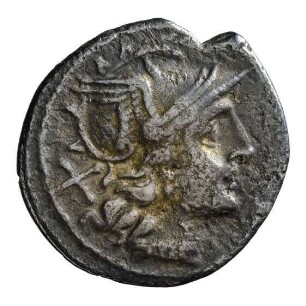 Münze, Denar, 206 - 195 v. Chr.