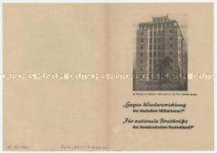 Propagandaschrift der Nationalen Front mit einem Artikel von Hermann Axen zur "nationalen Frage"