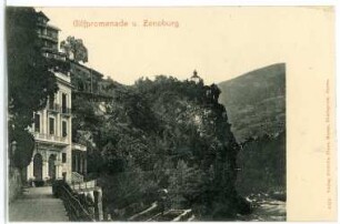 Meran. Gilfpromenade und Zenoburg