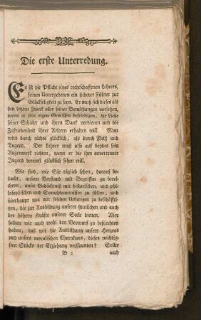 Die erste Unterredung