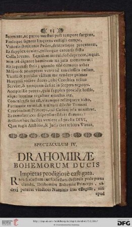 Spectaculum IV: Drahomirae bohemorum ducis