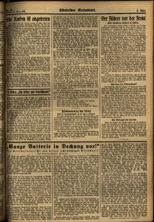 Zweite Ausgabe vom Freitag, den 13. März 1936.