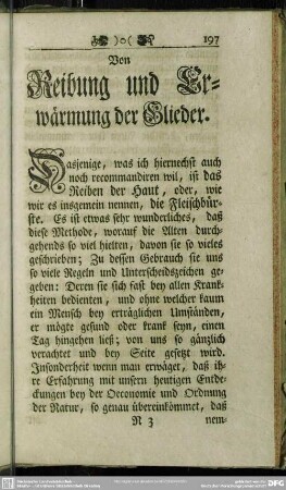 Von Reibung und Erwärmung der Glieder