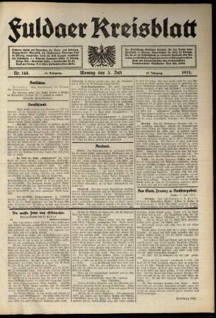 Ausgabe vom Montag, den 03. Juli 1911.