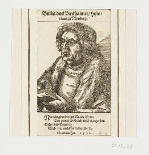 Bildnis Willibald Pirckheimer, aus: Nicolas Reusner, "Kontrafakturbuch", Straßburg 1587