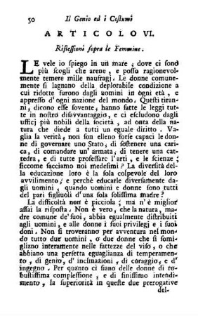 Articolo VI. - Articolo X.