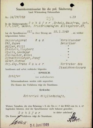 Schäfer, Hedwig
