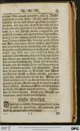Eilffte Schlüßel