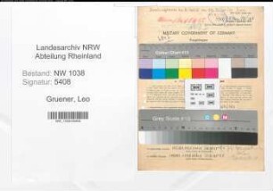 Entnazifizierung Leo Gruener , geb. 13.01.1900 (Religionslehrer)