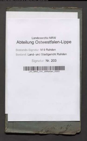 Erblasser: Rose, Johann Heinrich, geb. Horstmann: