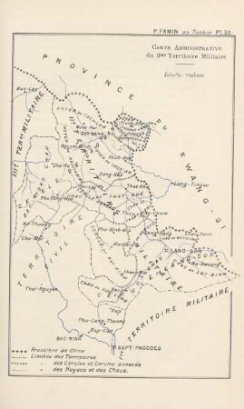 Carte administrative du 2me Territoire Militaire
