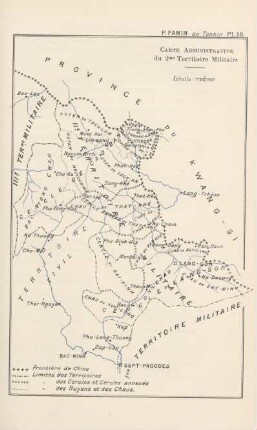 Carte administrative du 2me Territoire Militaire