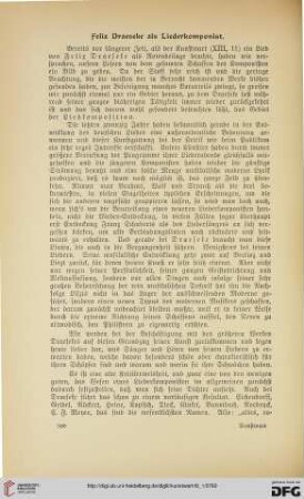 Felix Draeseke als Liederkomponist