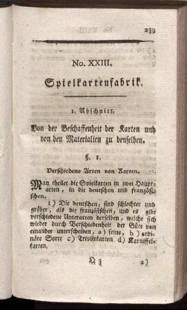 No. XXIII. Spielkartenfabrik.