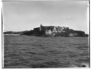 San Juan (Puerto Rico). Festung an der Hafeneinfahrt. Ansicht vom Meer