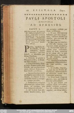 Pauli Apostoli Epistola Ad Ephesios.