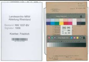 Entnazifizierung Friedrich Koerber , geb. 23.02.1890 (Steuersekretaer)